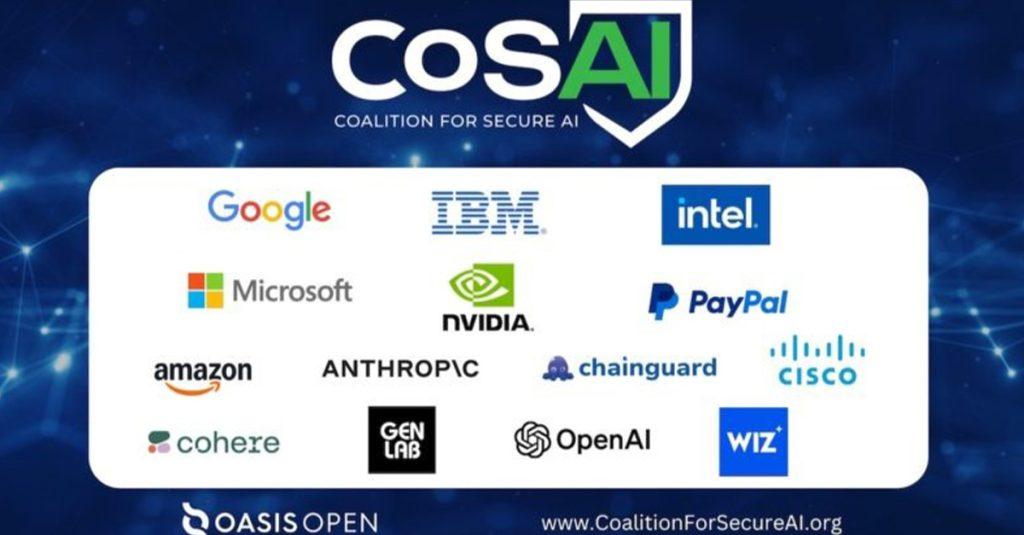 Google、微軟、輝達和OpenAI等公司聯合宣布，成立AI安全聯盟「CoSAI」，確保AI開發和部署的安全。