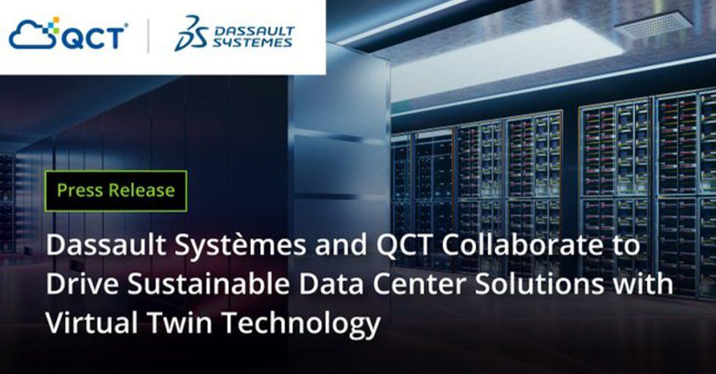 廣達 (2382-TW) 旗下雲達 (QCT) 今 (28) 日宣布，攜手達梭系統 (Dassault Systèmes) 共同推動資料中心的能源效率設計最佳化。