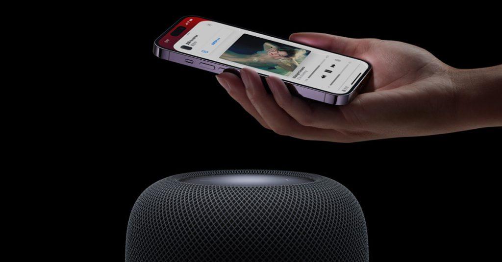 傳聞指出蘋果正在開發一款帶有像iPad螢幕的HomePod產品。圖為第二代HomePod。