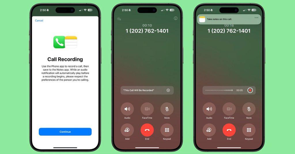 蘋果釋出的 iOS 18.1 Beta 版本中將支援手機通話錄音功能，但錄製時會通知對方讓網友產生兩極看法。