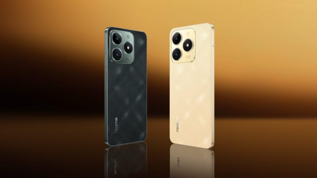 realme C61推出「流光金」、「深邃綠」兩色，記憶體容量為4 GB+128 GB。