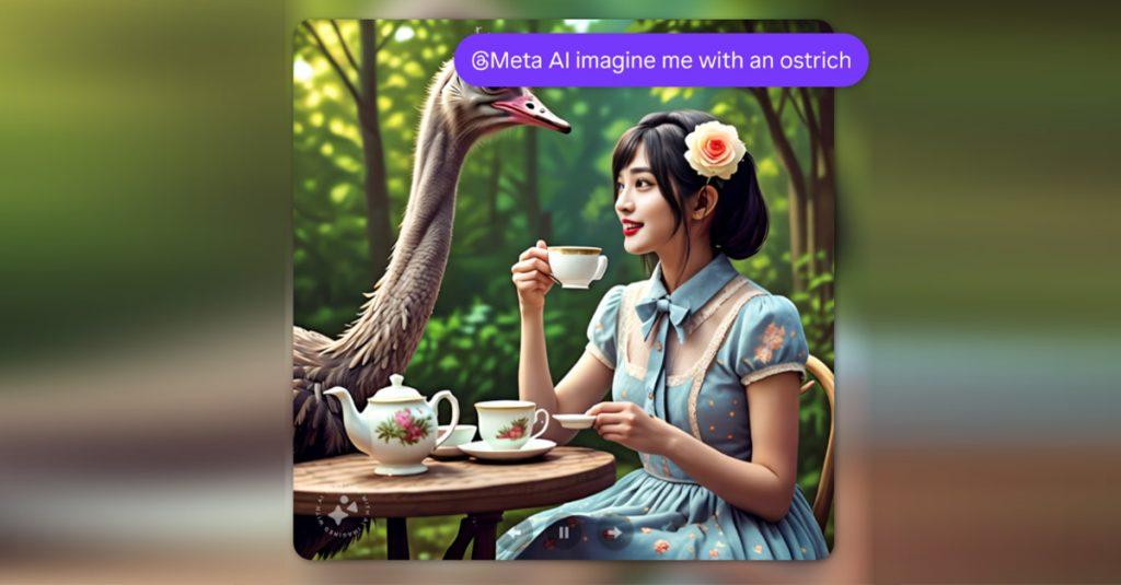 Meta推出的「Imagine Me」功能，允許用戶在與 Meta AI的對話中生成 AI 自創自拍照。