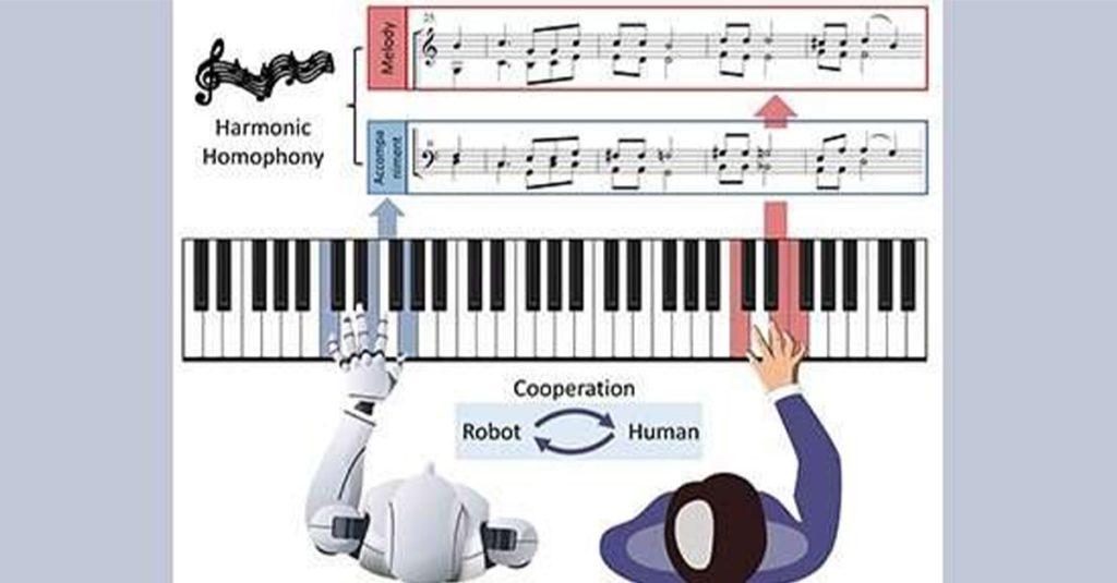 AI協作音樂機器人使用機器學習，會聆聽人類的鋼琴演奏來預測下一個和弦，並演奏出適當的配樂，準確率高達93%。