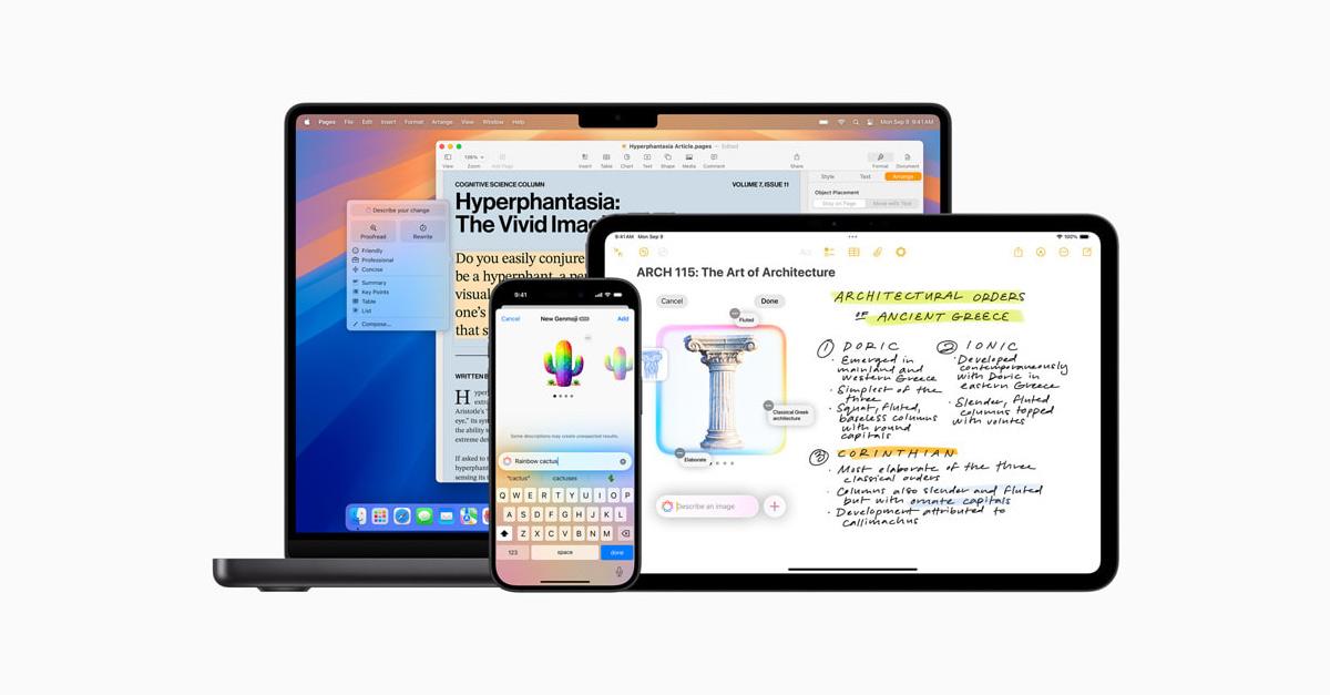 蘋果推出的 iOS 18.2、iPadOS 18.2 和 macOS Sequoia 15.2 為 iPhone、iPad 和 Mac 帶來全新 Apple Intelligence 功能。