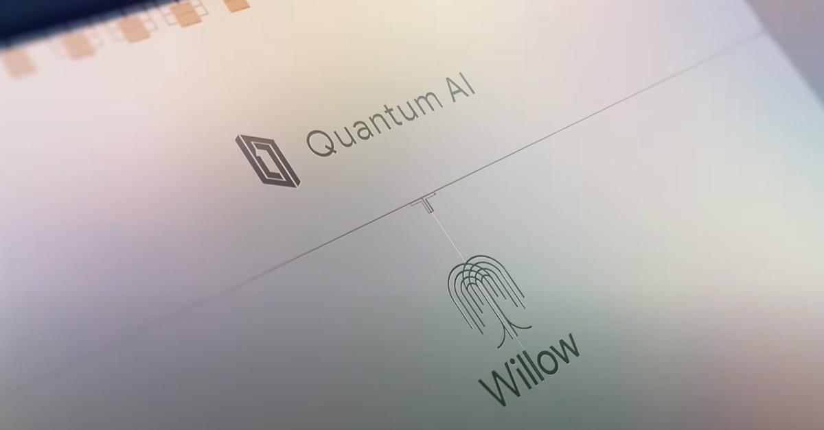 Google推出新型量子計算晶片「Willow」，5分鐘內可完成傳統超級電腦需耗時「1025年」的運算，為AI運算開創新紀元。