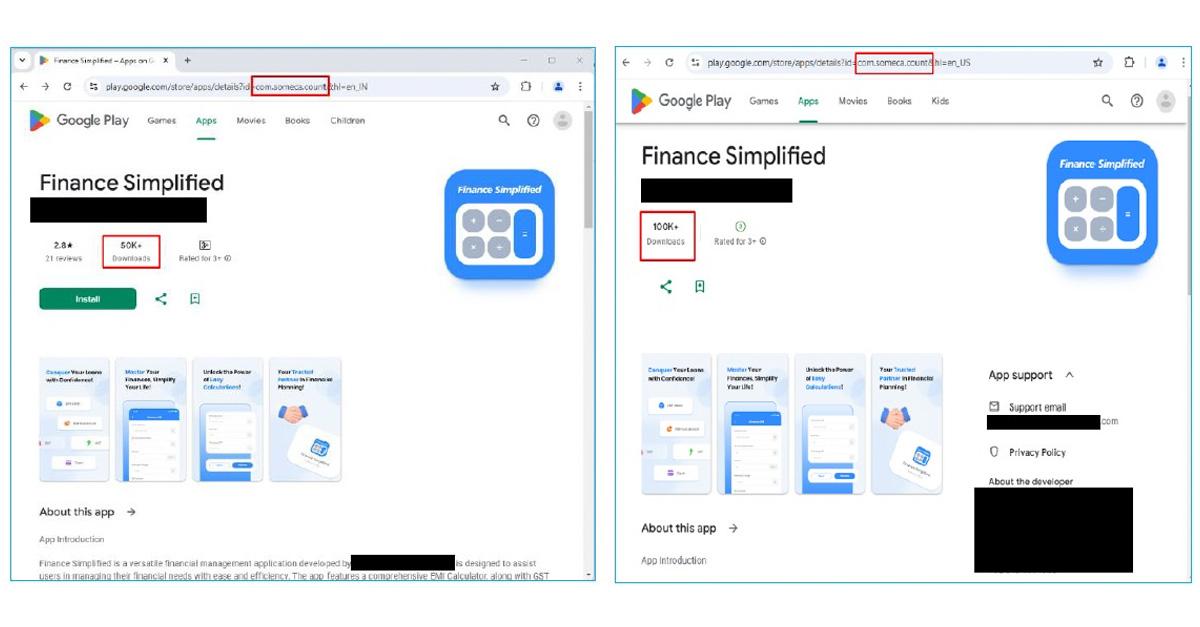 超過10萬人下載的《Finance Simplified》的，雖標榜財務計算功能，但實則為惡意詐騙軟體，會暗中收集個資、勒索，還會引導用戶進行貸款。