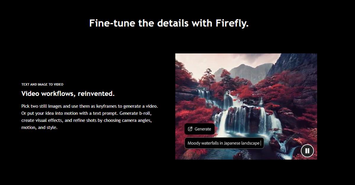 Adobe推出其人工智慧影片生成工具Firefly Video Model的公測版本。