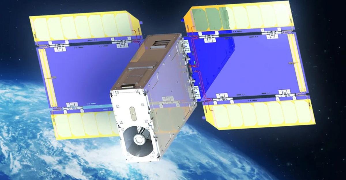 台灣太空中心的「旺來」（ONGLAISAT）立方衛星模擬圖。